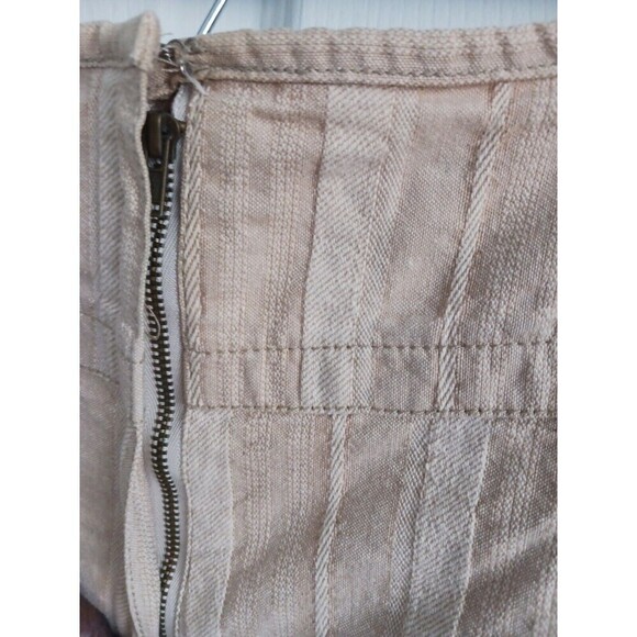 Newport News Midi Skirt A-Line Knee Length Beige Size 8 - Picture 4 of 4